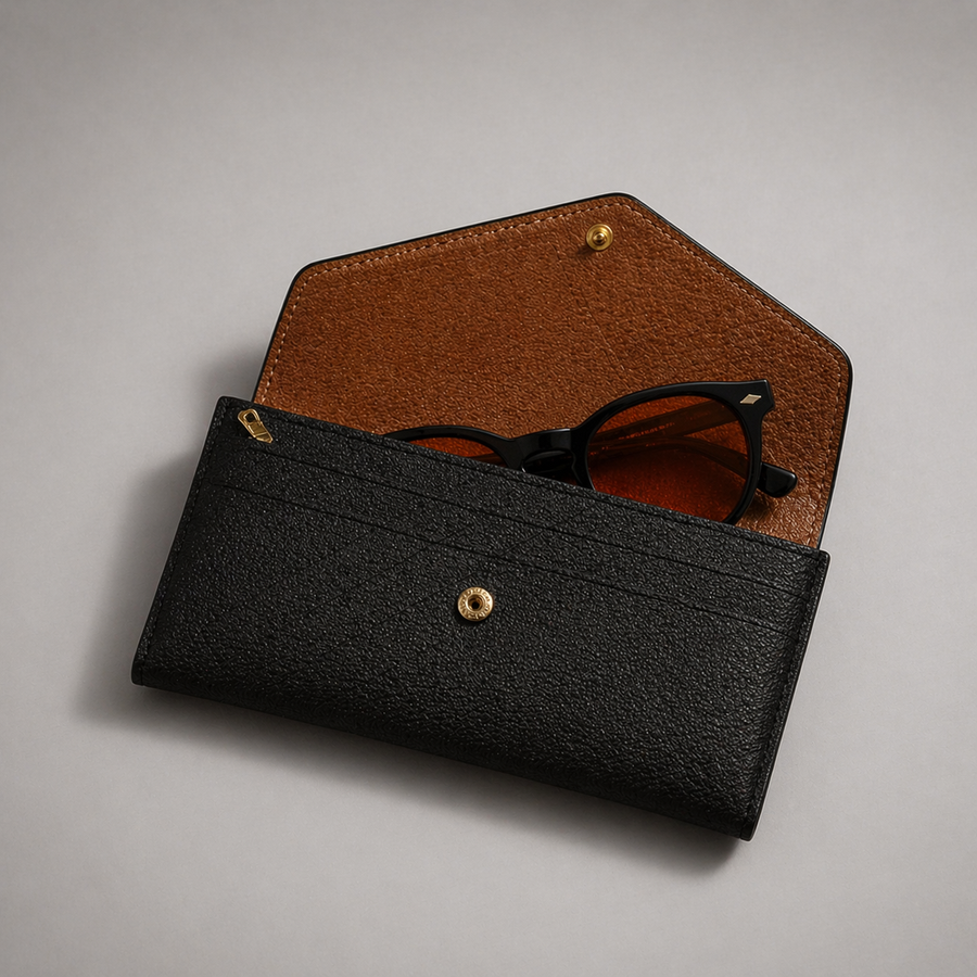 Funda gafas de cuero